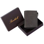 Benthill Kleine Geldbörse Echt Leder | Damen & Herren Geldbeutel mit RFID Schutz | 7 Kartenfächer | Slim-Wallet inkl. Geschenkbox