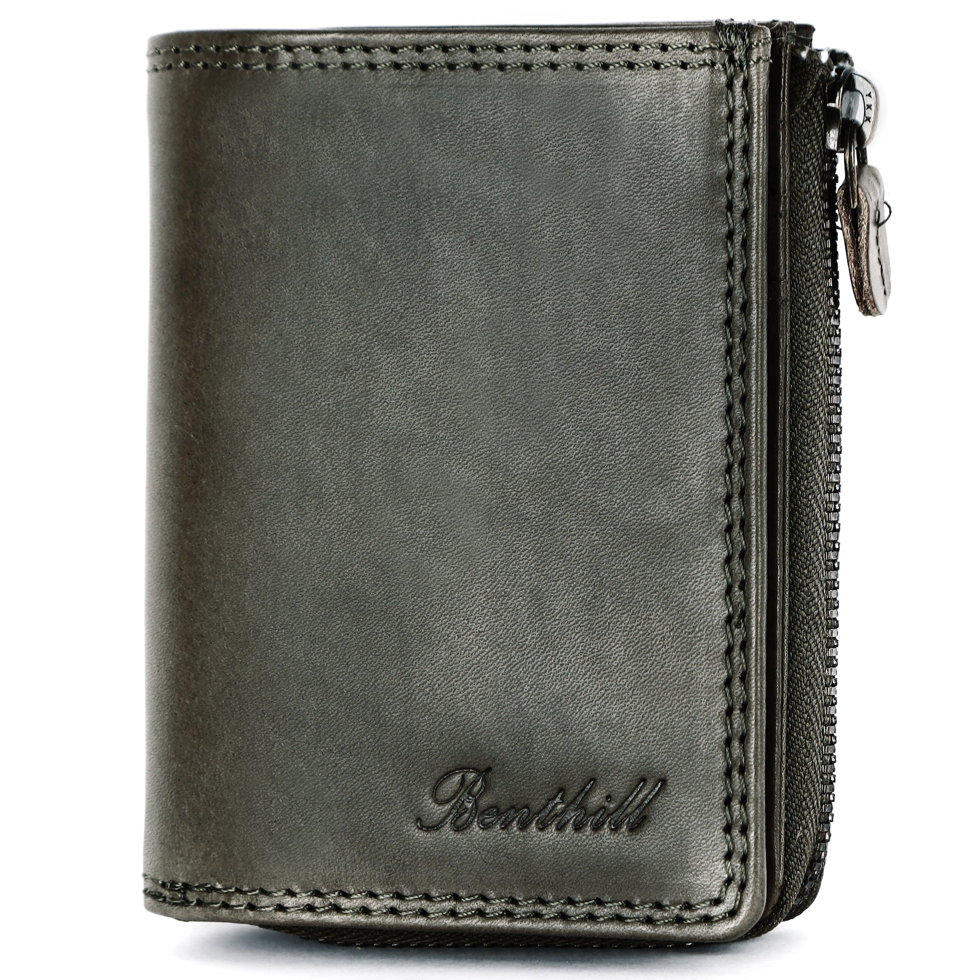 Benthill Kleine Geldbörse Echt Leder | Damen & Herren Geldbeutel mit RFID Schutz | 7 Kartenfächer | Slim-Wallet inkl. Geschenkbox
