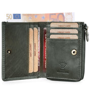 Benthill Kleine Geldbörse Echt Leder | Damen & Herren Geldbeutel mit RFID Schutz | 7 Kartenfächer | Slim-Wallet inkl. Geschenkbox
