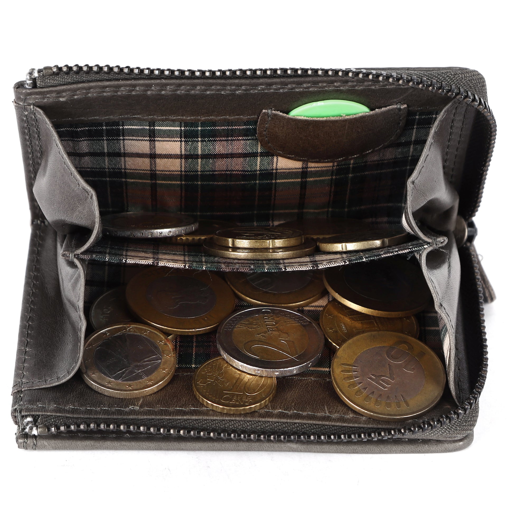 Benthill Kleine Geldbörse Echt Leder | Damen & Herren Geldbeutel mit RFID Schutz | 7 Kartenfächer | Slim-Wallet inkl. Geschenkbox