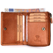 Benthill Kleine Geldbörse Echt Leder | Damen & Herren Geldbeutel mit RFID Schutz | 7 Kartenfächer | Slim-Wallet inkl. Geschenkbox