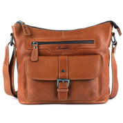 Benthill Damen Handtasche Leder - Umhängetasche aus weichem hochwertigem Echtleder - Vintage Fashion Bag Beutel - Shopper - Schultertasche
