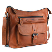 Benthill Damen Handtasche Leder - Umhängetasche aus weichem hochwertigem Echtleder - Vintage Fashion Bag Beutel - Shopper - Schultertasche