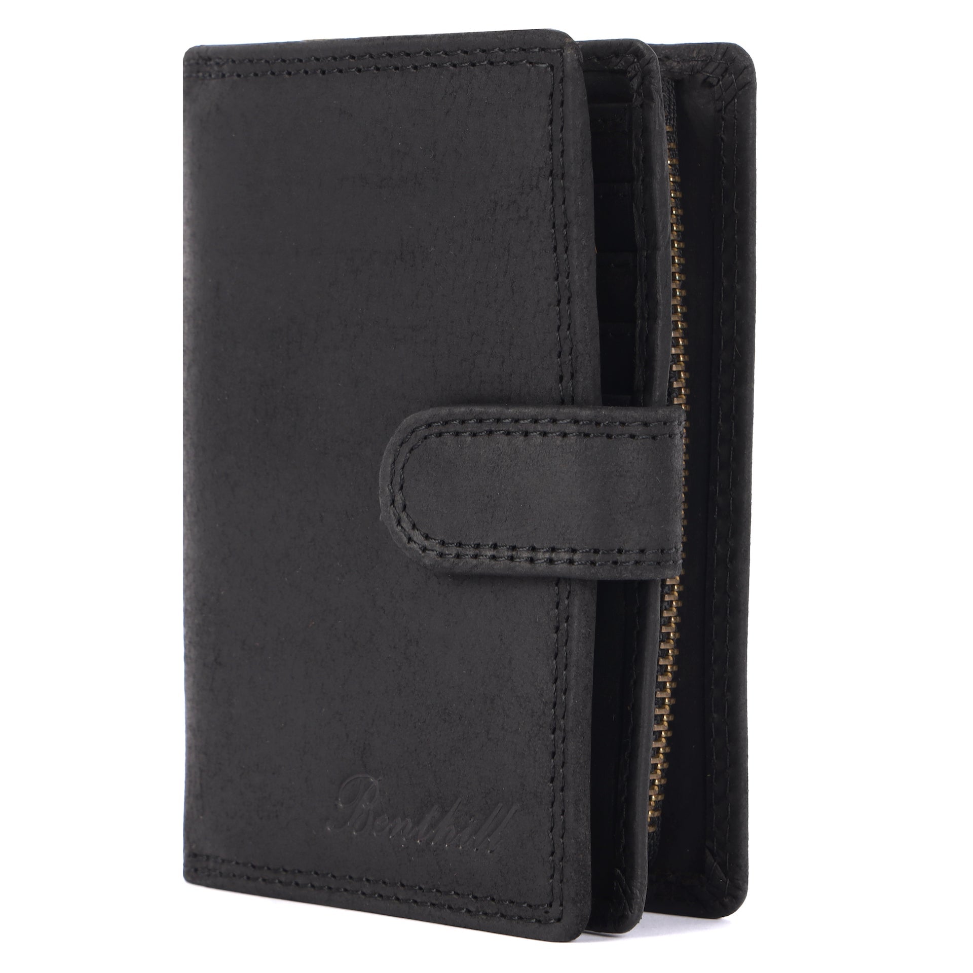 Benthill Portemonnaie Echt-Leder | Damen Geldbeutel mit RFID Schutz | Frauen Geldbörse Leder | Vintage Damenbörse inkl. Geschenkbox