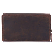 Benthill Geldbörse Groß Echt-Leder - Damen XL Portemonnaie mit RFID Schutz - Frauen Vintage Geldbeutel inkl. Geschenkbox