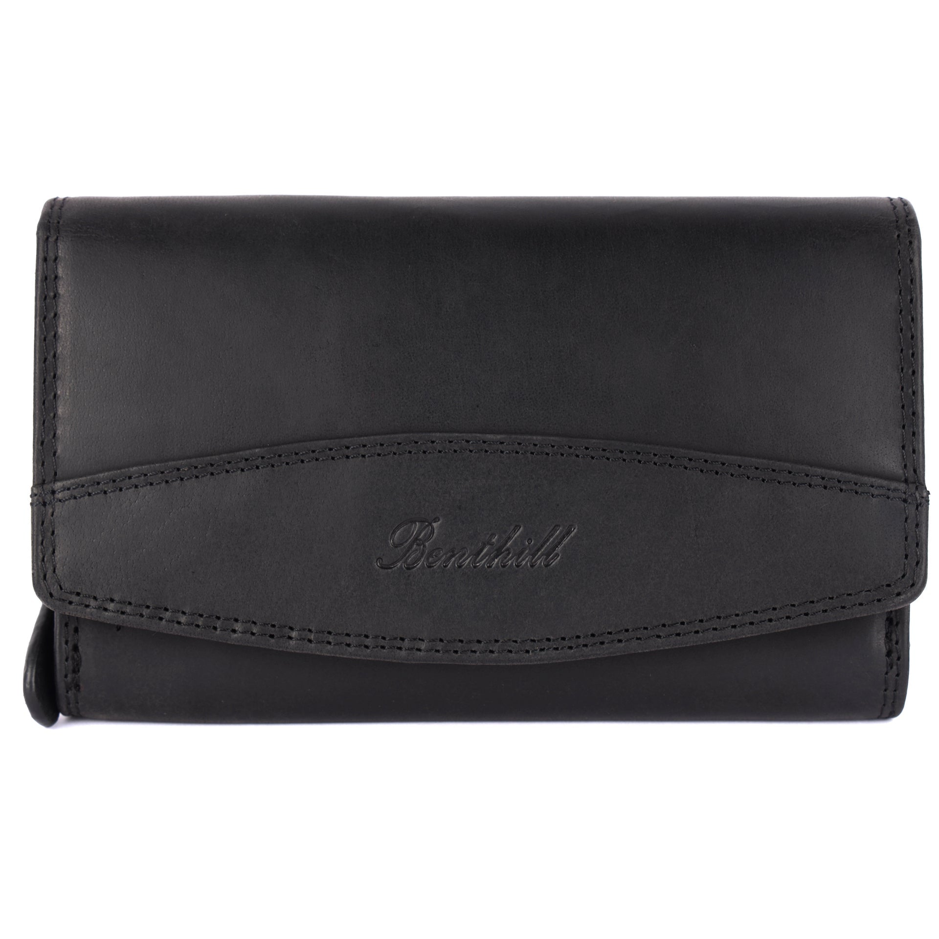 Benthill Geldbörse Groß Echt-Leder - Damen XL Portemonnaie mit RFID Schutz - Frauen Vintage Geldbeutel inkl. Geschenkbox
