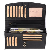 Benthill Geldbörse Groß Echt-Leder - Damen XL Portemonnaie mit RFID Schutz - Frauen Vintage Geldbeutel inkl. Geschenkbox