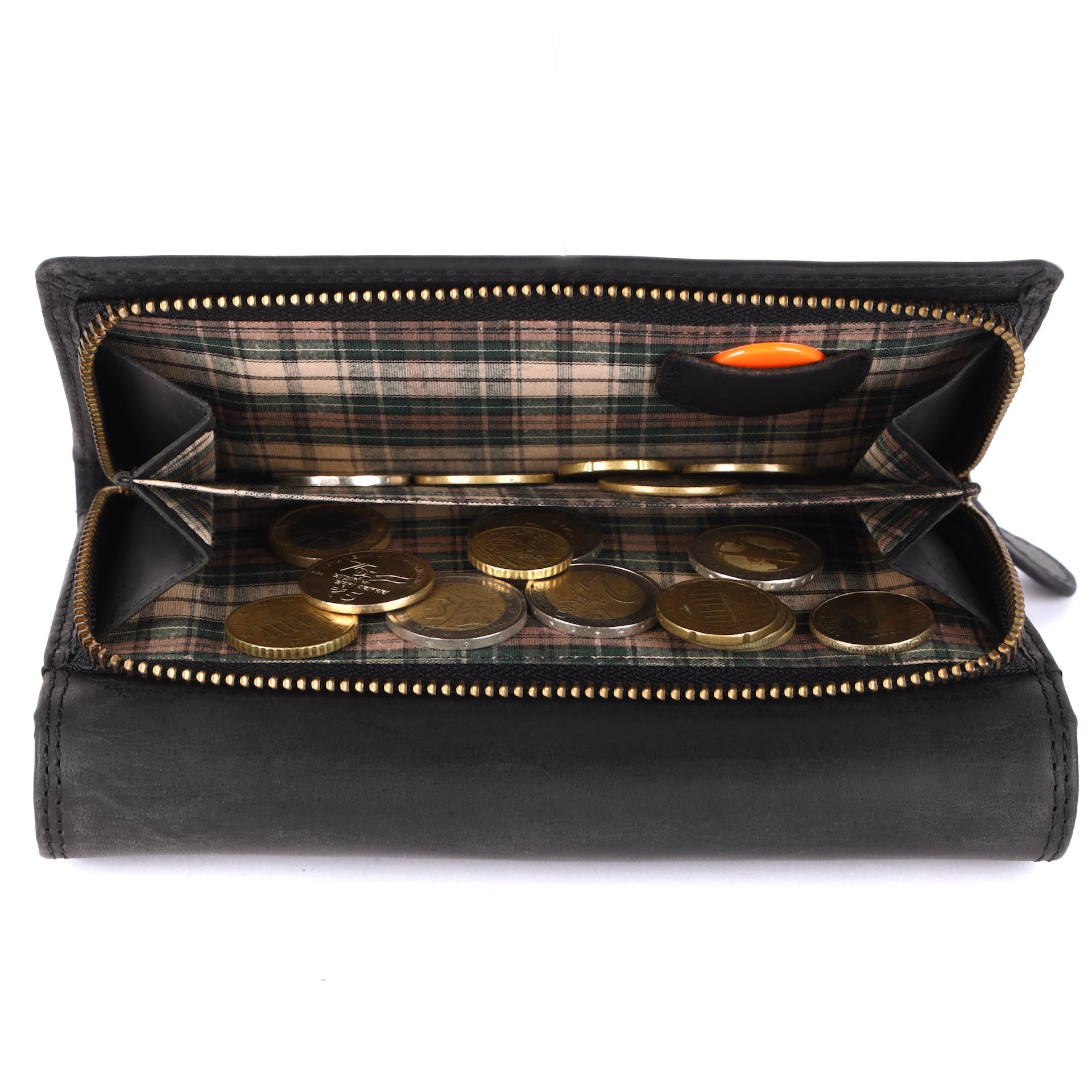 Benthill Geldbörse Groß Echt-Leder - Damen XL Portemonnaie mit RFID Schutz - Frauen Vintage Geldbeutel inkl. Geschenkbox