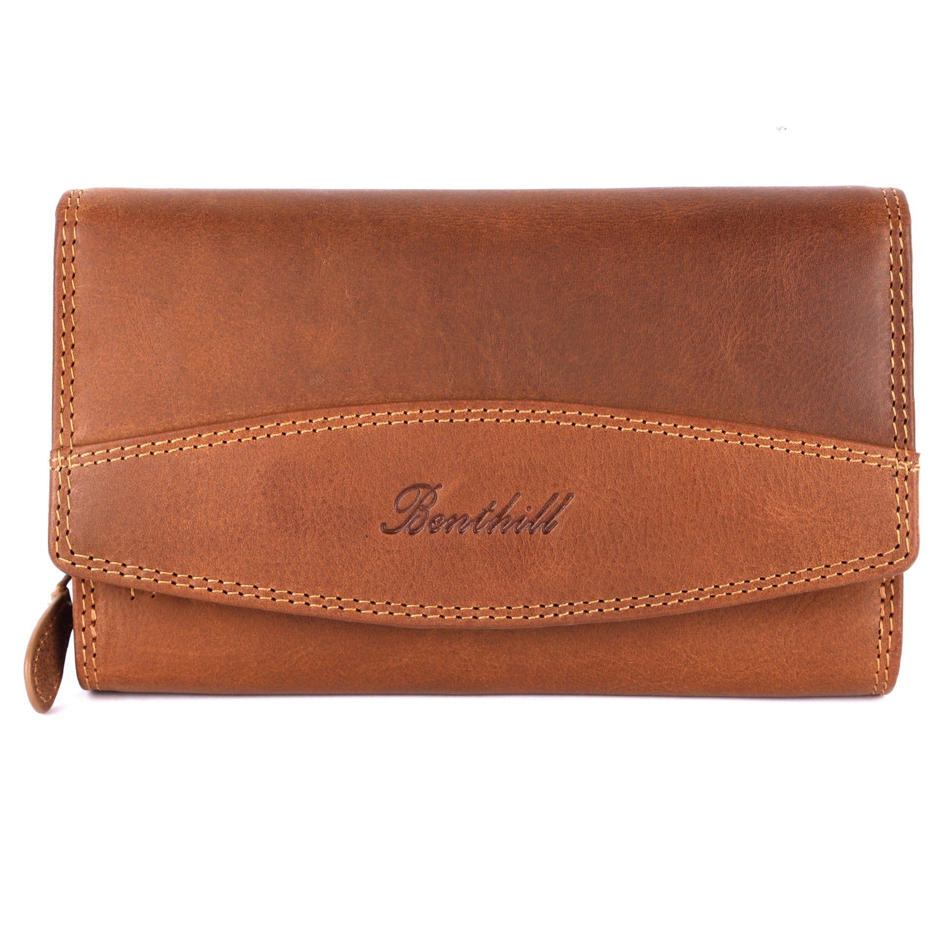 Benthill Geldbörse Groß Echt-Leder - Damen XL Portemonnaie mit RFID Schutz - Frauen Vintage Geldbeutel inkl. Geschenkbox
