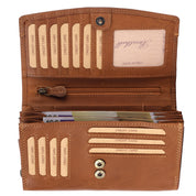 Benthill Geldbörse Groß Echt-Leder - Damen XL Portemonnaie mit RFID Schutz - Frauen Vintage Geldbeutel inkl. Geschenkbox