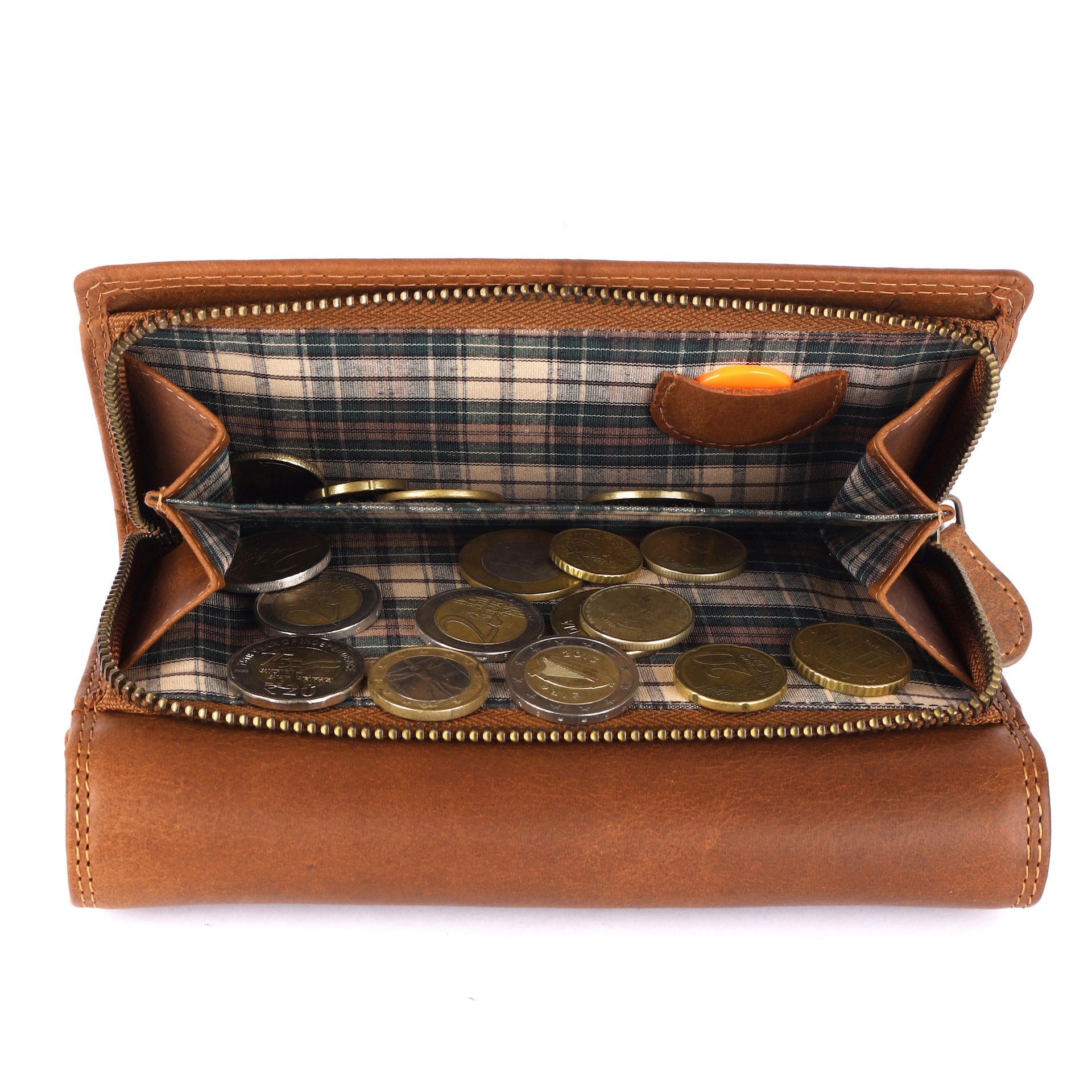 Benthill Geldbörse Groß Echt-Leder - Damen XL Portemonnaie mit RFID Schutz - Frauen Vintage Geldbeutel inkl. Geschenkbox