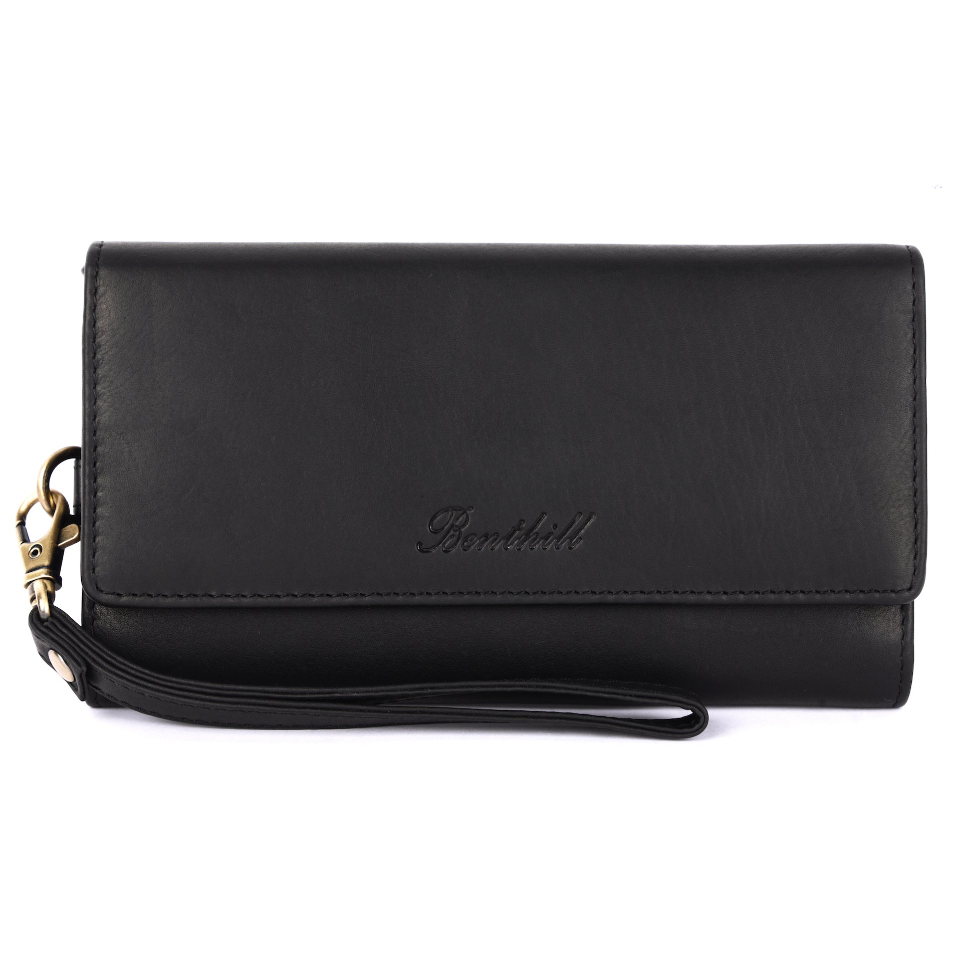 Benthill Geldbörse Damen Leder RFID | Damen Portemonnaie Groß mit vielen Kartenfächer | Grosses Vintage Slim Portmonee | Schmale Lange Damenbörse inkl. Geschenkbox