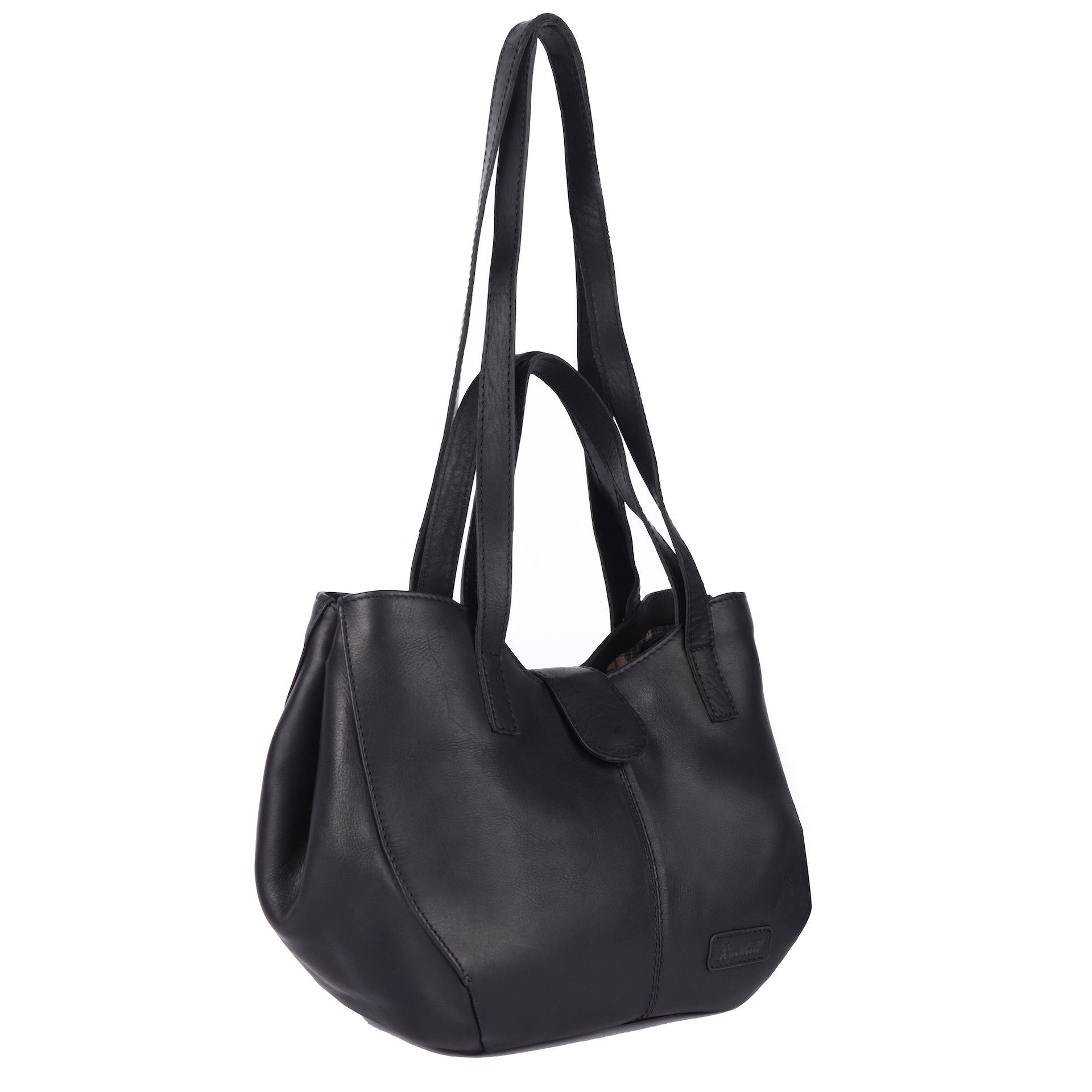 Benthill Umhängetasche Damen Leder | Shopper aus weichem hochwertigem Echtleder | Handtasche Vintage Fashion Bag Beutel | Schultertasche