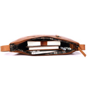 Benthill Schultertasche Damen Echt Leder | Henkeltasche aus hochwertigem Rindsleder | Kleine Vintage Hobo Bag Beutel