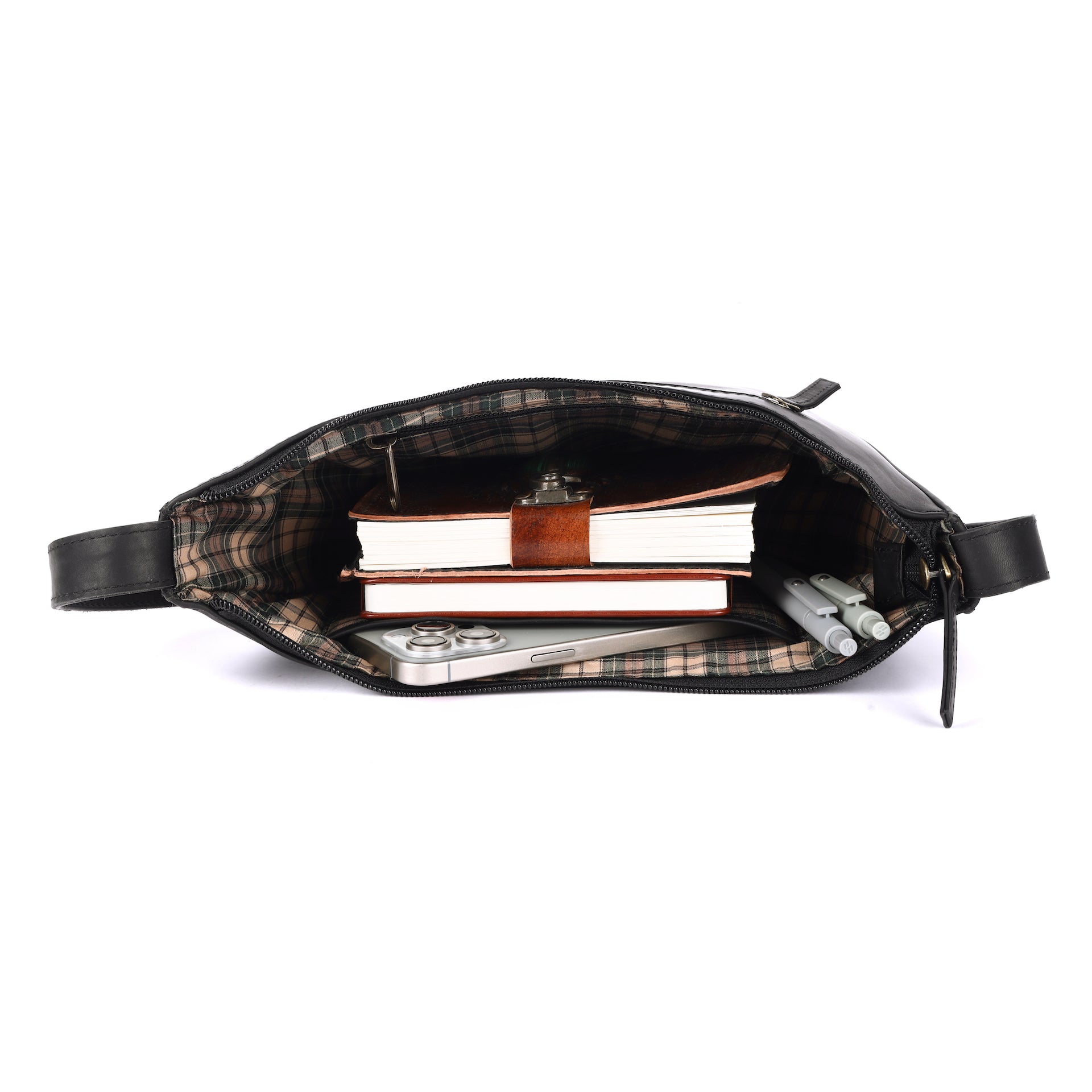 Benthill Schultertasche Damen Echt Leder | Henkeltasche aus hochwertigem Rindsleder | Kleine Vintage Hobo Bag Beutel