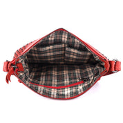 Benthill Umhängetasche Damen Leder | Damen Schultertasche aus Rindsleder | Echtleder Vintage Damen Handtasche mit geflochtenem Muster