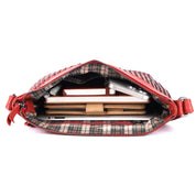 Benthill Umhängetasche Damen Leder | Damen Schultertasche aus Rindsleder | Echtleder Vintage Damen Handtasche mit geflochtenem Muster