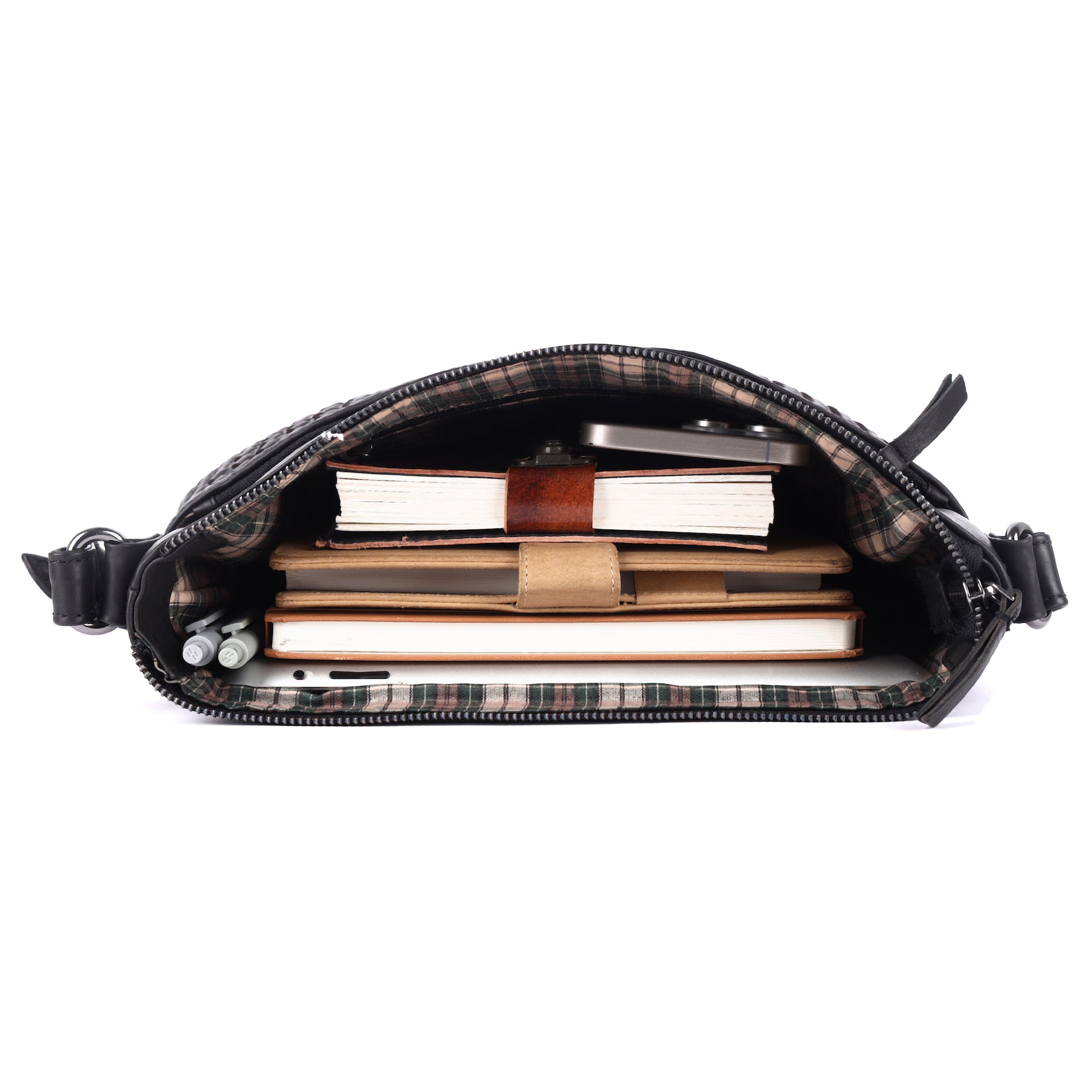 Benthill Umhängetasche Damen Leder | Damen Schultertasche aus Rindsleder | Echtleder Vintage Damen Handtasche mit geflochtenem Muster