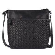 Benthill Umhängetasche Damen Leder | Damen Schultertasche aus Rindsleder | Echtleder Vintage Damen Handtasche mit geflochtenem Muster