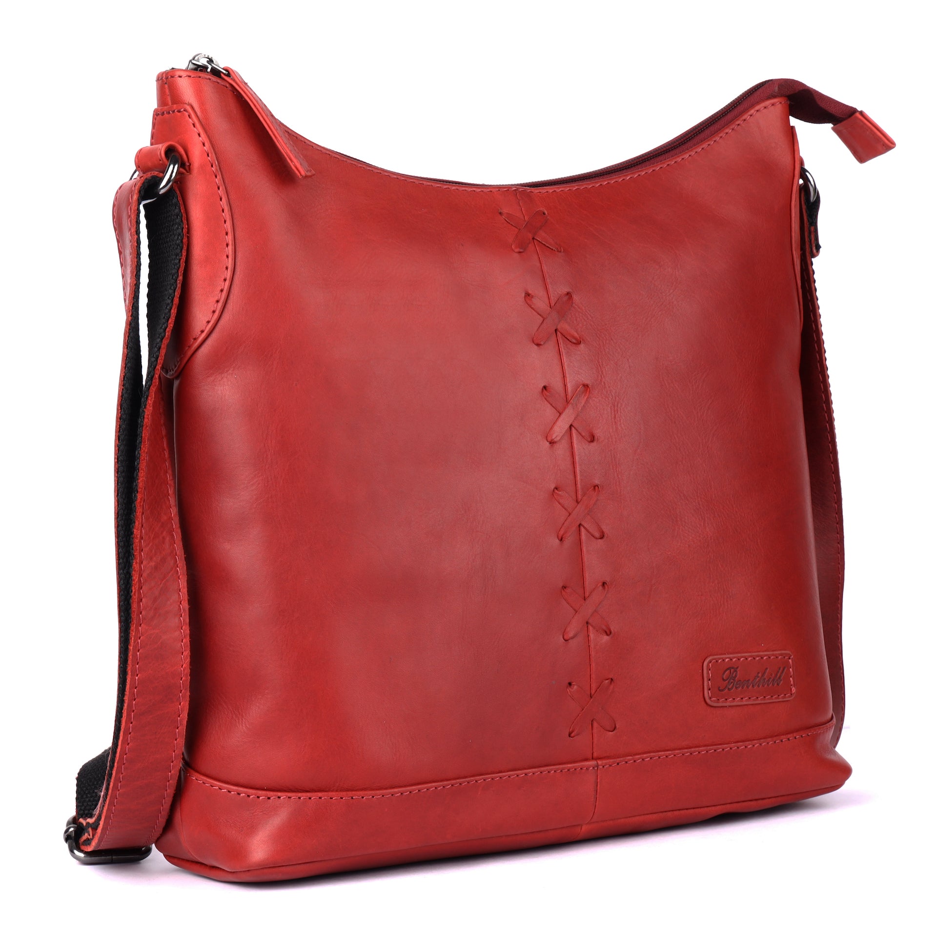Benthill Umhängetasche Damen Echt Leder | Schultertasche aus echtem Rindsleder | Handtasche Frauen Vintage | Shopper Bag Beutel