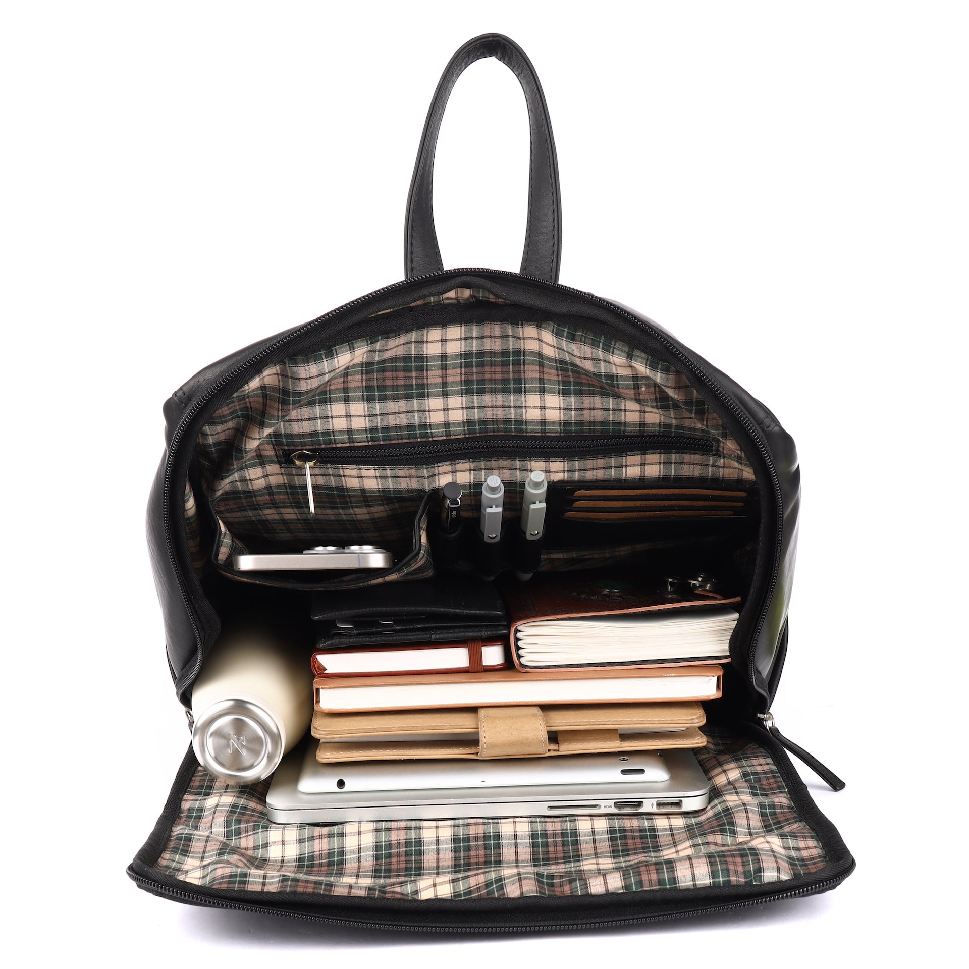 Benthill Rucksack Damen Herren Echt Leder | Lederrucksack aus hochwertigem Rindsleder | Schulterrucksack Leder | Daypack Backpack | Cityrucksack