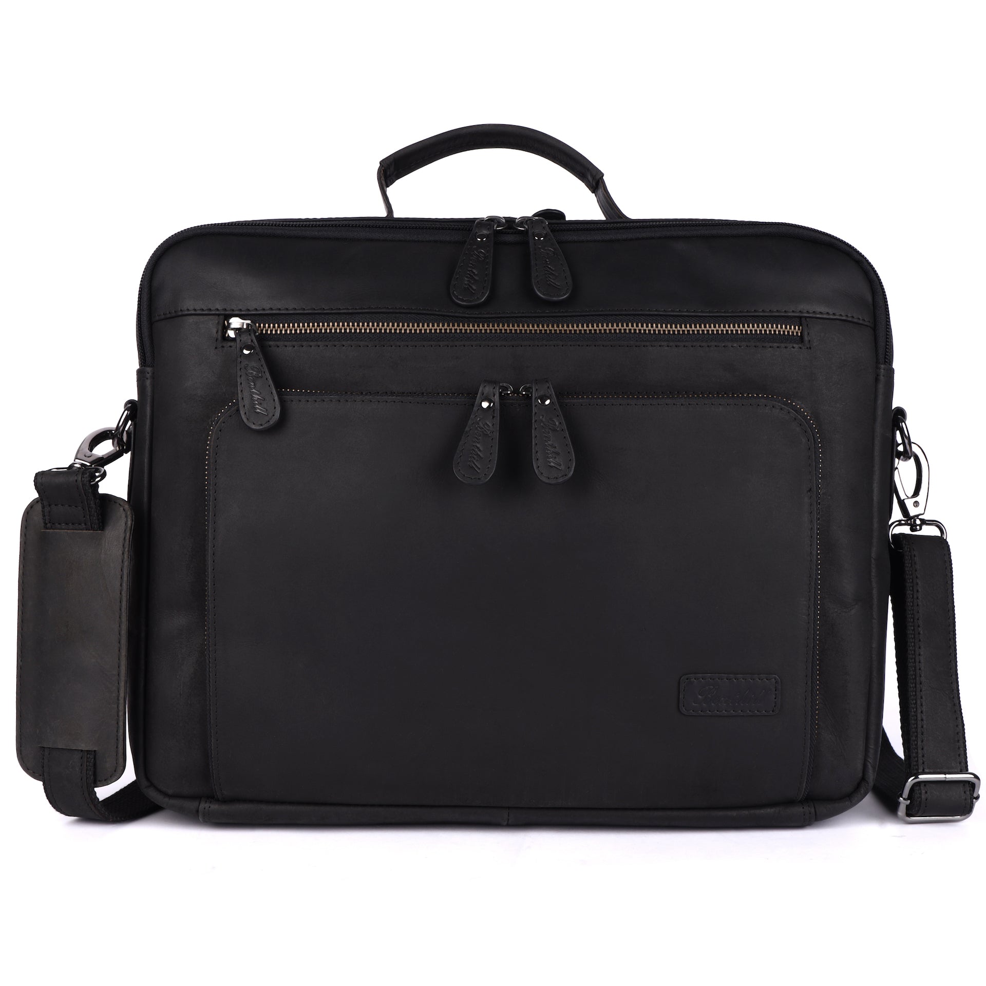 Benthill Laptoptasche Echt-Leder I Leder Umhängetasche für Laptop I Aktentasche für Notebook I Damen und Herren Tasche I Notebooktasche