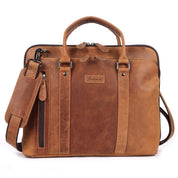 Benthill Laptoptasche Echt-Leder I Leder Umhängetasche für Laptop I Aktentasche für Notebook I Damen und Herren Tasche I Notebooktasche