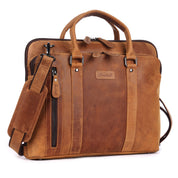 Benthill Laptoptasche Echt-Leder I Leder Umhängetasche für Laptop I Aktentasche für Notebook I Damen und Herren Tasche I Notebooktasche