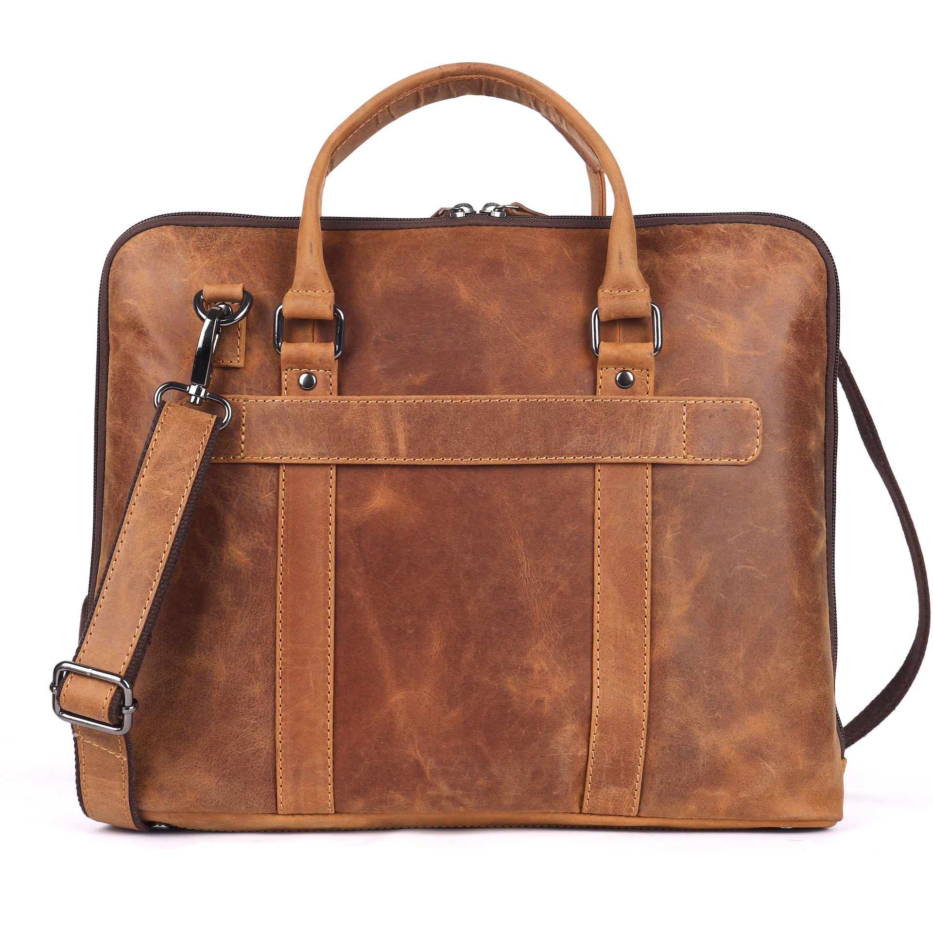 Benthill Laptoptasche Echt-Leder I Leder Umhängetasche für Laptop I Aktentasche für Notebook I Damen und Herren Tasche I Notebooktasche