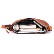 Benthill Umhängetasche Damen Leder | Damen Schultertasche aus Rindsleder | Echtleder Damen Handtasche Vintage mit geflochtenem Muster