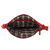 Benthill Umhängetasche Damen Leder | Damen Schultertasche aus Rindsleder | Echtleder Damen Handtasche Vintage mit geflochtenem Muster