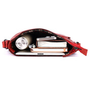 Benthill Umhängetasche Damen Leder | Damen Schultertasche aus Rindsleder | Echtleder Damen Handtasche Vintage mit geflochtenem Muster