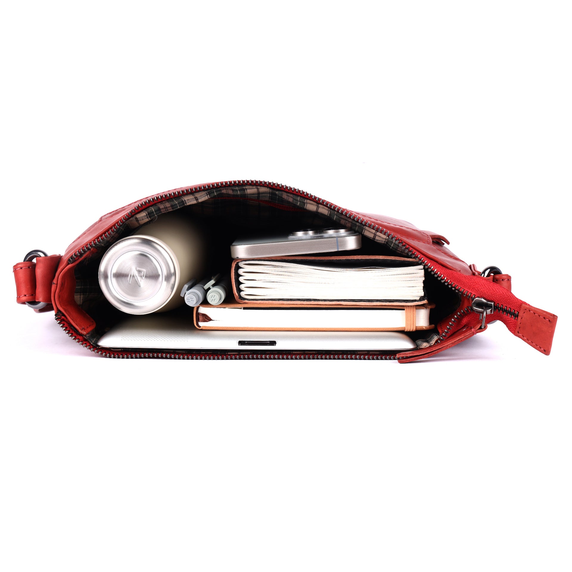 Benthill Umhängetasche Damen Leder | Damen Schultertasche aus Rindsleder | Echtleder Damen Handtasche Vintage mit geflochtenem Muster