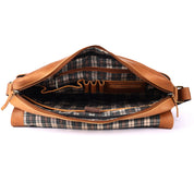 Benthill Messenger Bag Echt-Leder | Herren & Damen Umhängetasche aus hochwertigem Rindsleder | Vintage Echtleder Schultertasche Laptoptasche