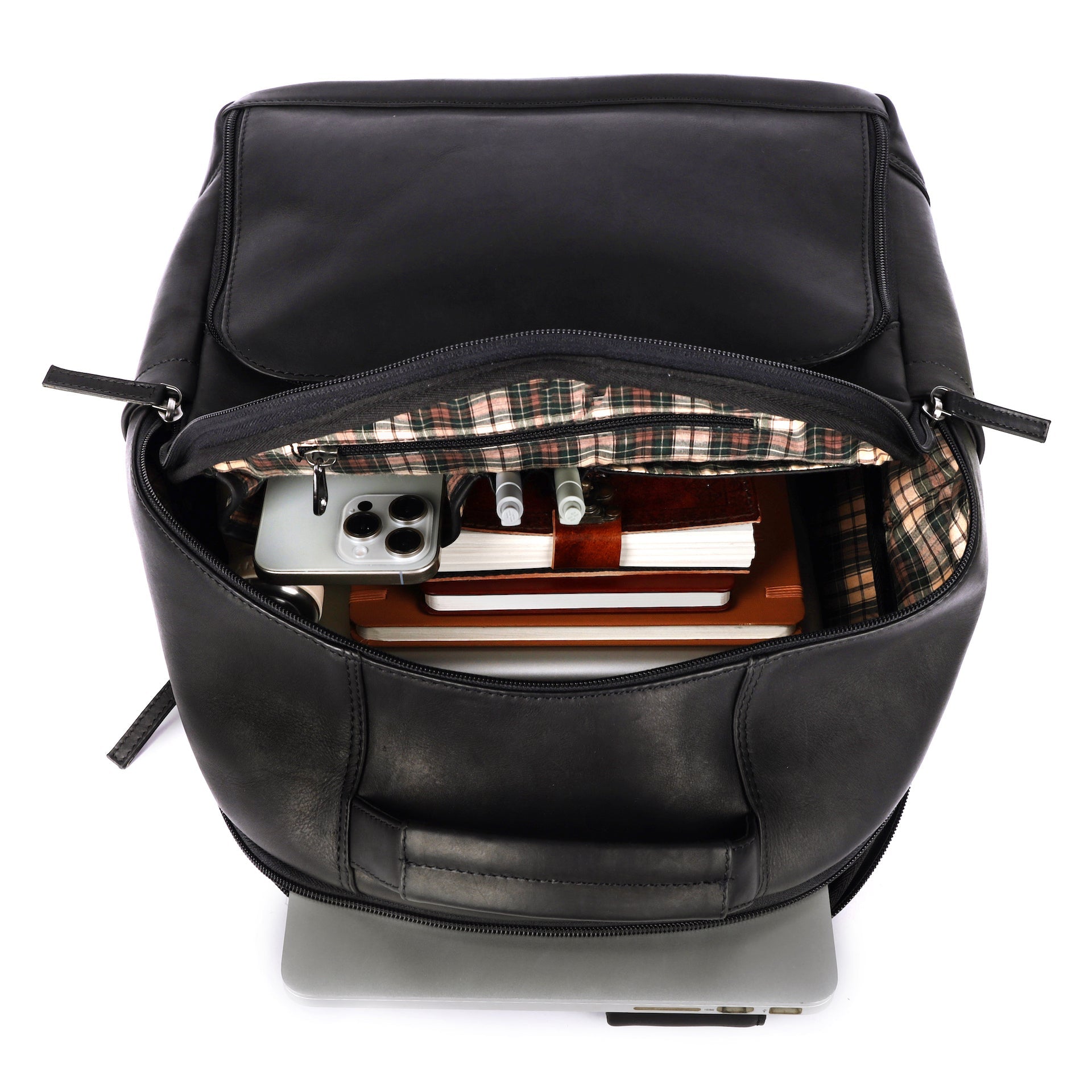 Benthill Rucksack Echt Leder | Damen Herren Schulterrucksack aus hochwertigem Rindsleder | Daypack Backpack Lederrucksack | Cityrucksack