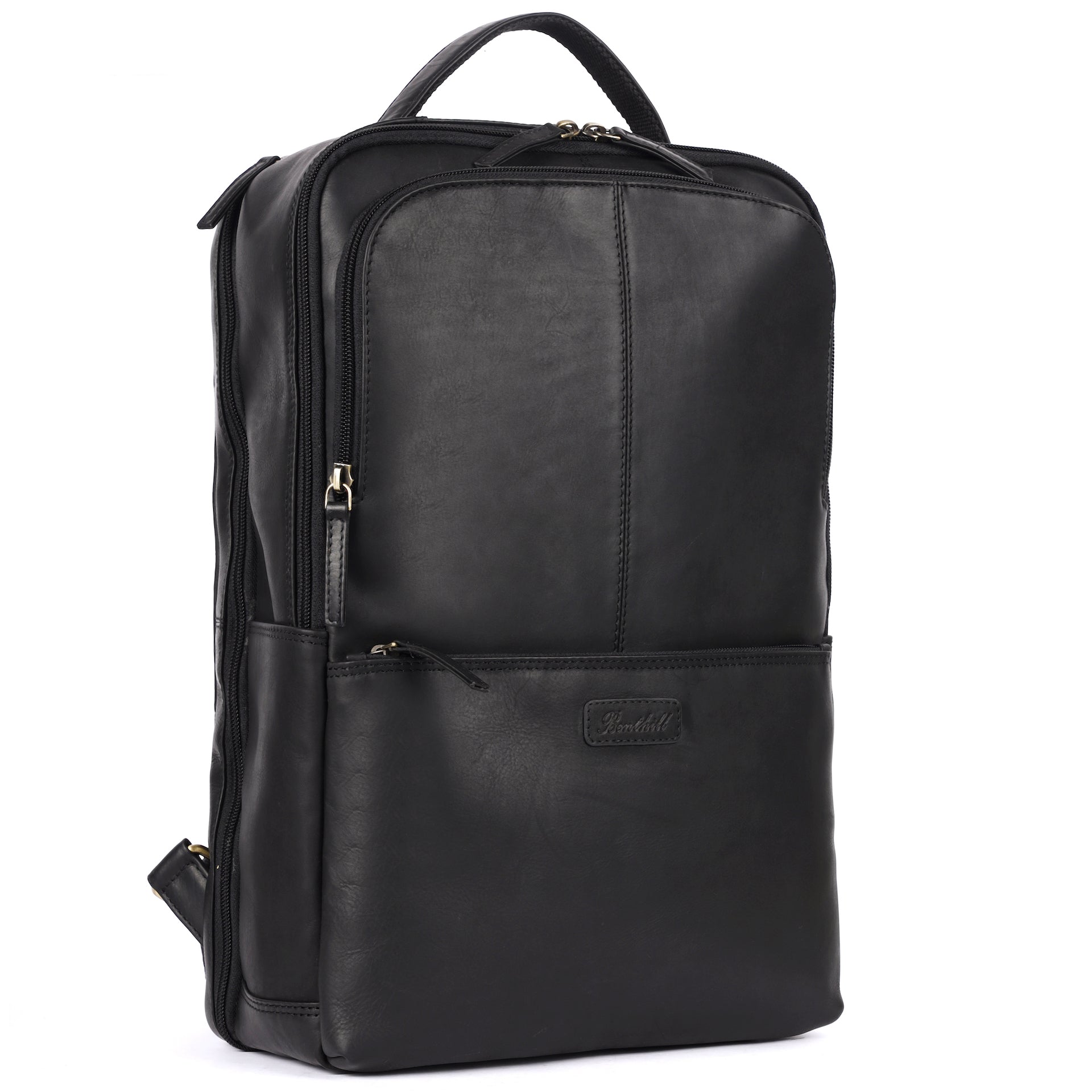 Benthill Rucksack Damen Herren Leder | Lederrucksack aus hochwertigem Rindsleder | Schulterrucksack Echt Leder | Daypack Backpack | Cityrucksack