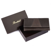 Benthill Portemonnaie Damen Leder - Hochwertige weiche Vintage EchtLeder Damen Geldbörse mit RFID Schutz - Grosse Damenbörse lang - Frauen Portmonee inkl. Geschenkbox