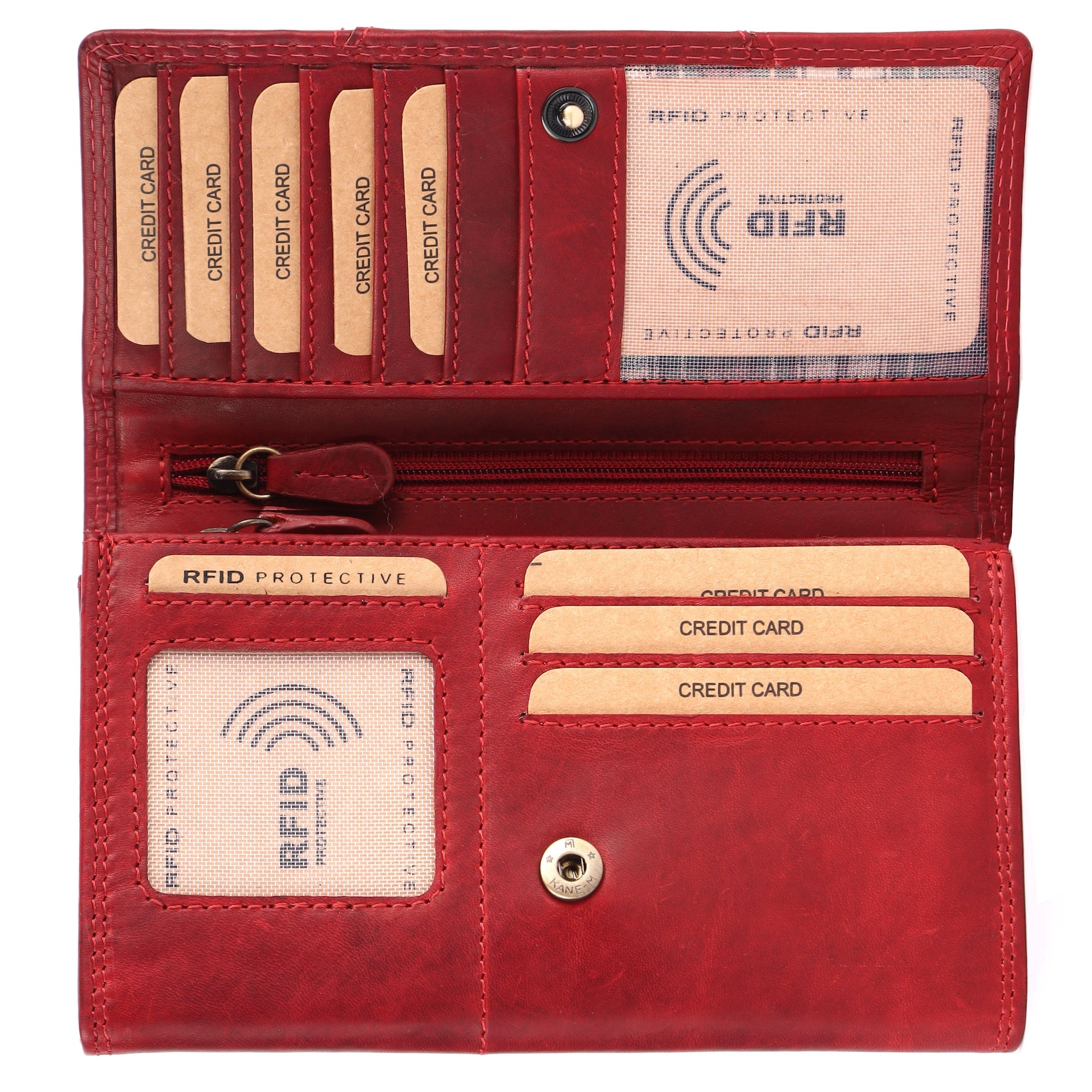 Benthill Portemonnaie Damen Leder - Hochwertige weiche Vintage EchtLeder Damen Geldbörse mit RFID Schutz - Grosse Damenbörse lang - Frauen Portmonee inkl. Geschenkbox