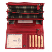 Benthill Portemonnaie Damen Leder - Hochwertige weiche Vintage EchtLeder Damen Geldbörse mit RFID Schutz - Grosse Damenbörse lang - Frauen Portmonee inkl. Geschenkbox