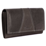 Benthill Portemonnaie Damen Leder - Hochwertige weiche Vintage EchtLeder Damen Geldbörse mit RFID Schutz - Grosse Damenbörse lang - Frauen Portmonee inkl. Geschenkbox