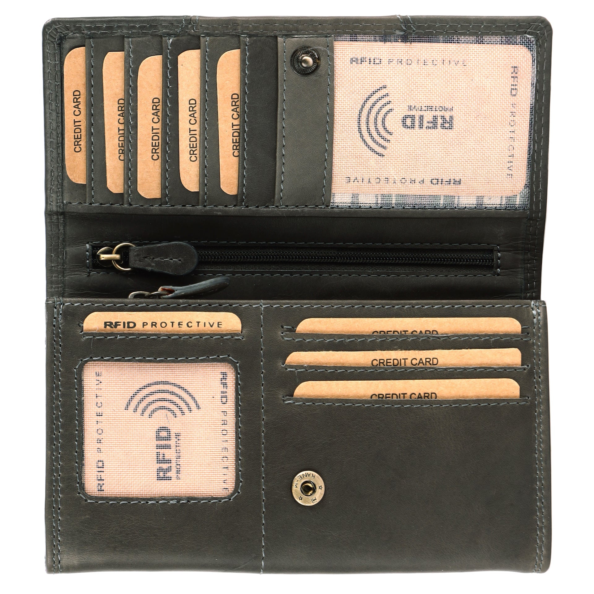 Benthill Portemonnaie Damen Leder - Hochwertige weiche Vintage EchtLeder Damen Geldbörse mit RFID Schutz - Grosse Damenbörse lang - Frauen Portmonee inkl. Geschenkbox