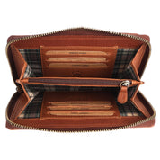 Benthill Damen Handy Umhängetasche Leder - RFID Portemonnaie aus echtem Rindsleder - Frauen Vintage Leder Geldbörse - Handtasche - Schultertasche