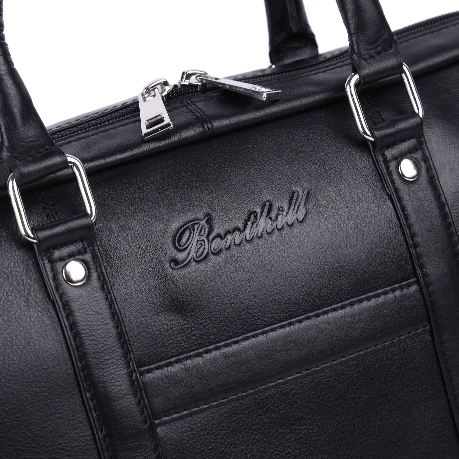 Benthill Notebooktasche Echt Leder I Aktentasche für Laptop I Umhängetasche für Notebook I Schultertasche Damen & Herren  I Bürotasche