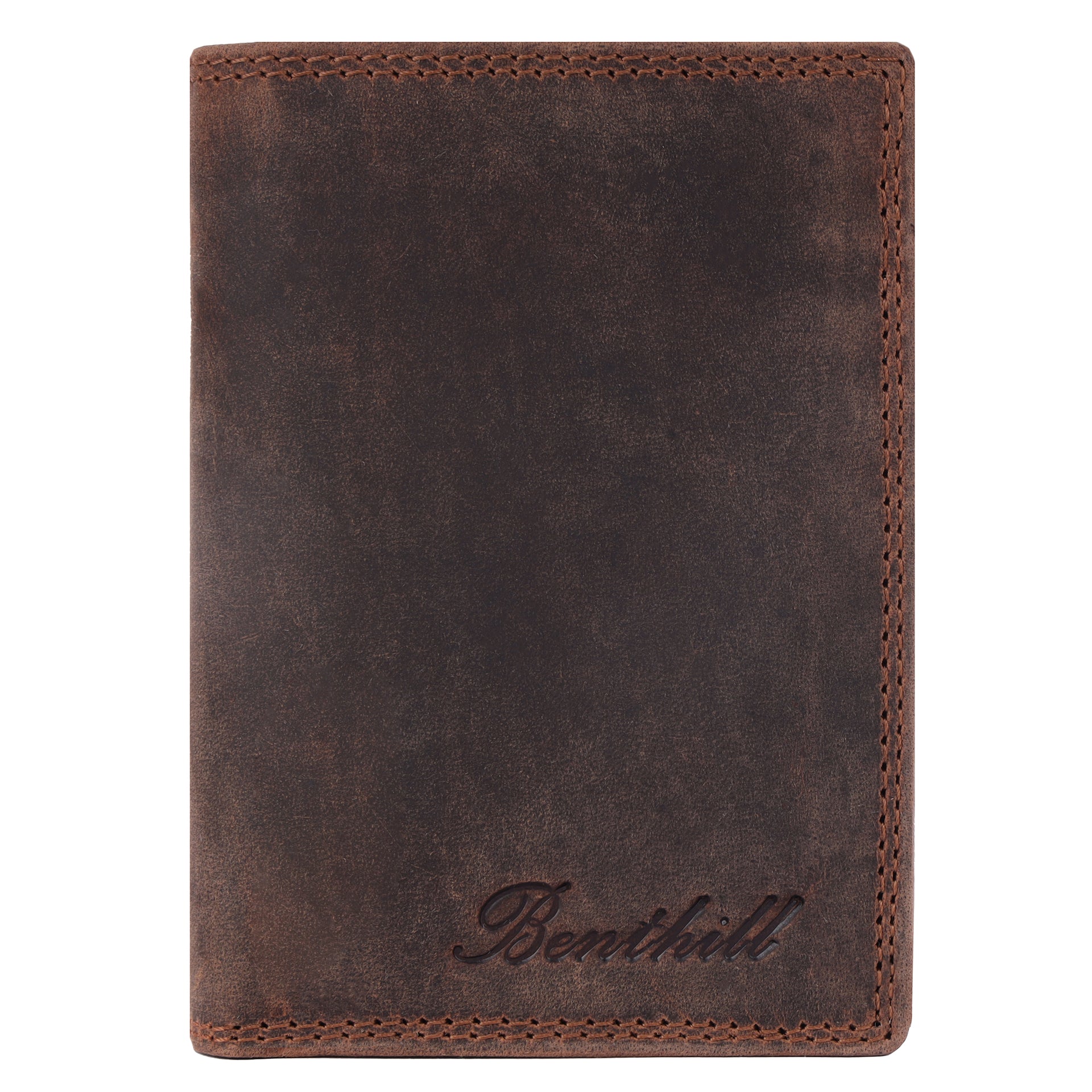 Benthill Herren Echt Leder Geldbörse - Geldbeutel mit RFID-Schutz - Slim Portemonnaie für Männer - Echtem Vintage Leder