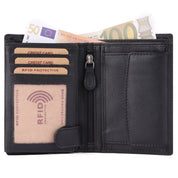 Benthill Herren Echt Leder Geldbörse - Geldbeutel mit RFID-Schutz - Slim Portemonnaie für Männer - Echtem Vintage Leder