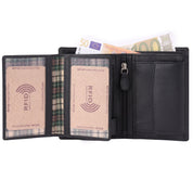 Benthill Herren Echt Leder Geldbörse - Geldbeutel mit RFID-Schutz - Slim Portemonnaie für Männer - Echtem Vintage Leder