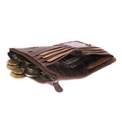 Benthill Kleiner Geldbeutel Leder | Mini Geldbörse Damen mit RFID Schutz | Portmonee mit 6 Kartenfächer | Mini-Börse aus Echtleder | Portemonnaie inkl. Geschenkbox