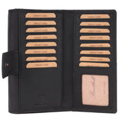 Benthill Geldbörse Groß Echt-Leder | Damen Portemonnaie XXL mit RFID Schutz | Vintage Frauen Geldbeutel mit vielen Kartenfächer inkl. Geschenkbox