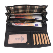 Benthill Geldbörse Groß Echt-Leder | Damen Portemonnaie XXL mit RFID Schutz | Vintage Frauen Geldbeutel mit vielen Kartenfächer inkl. Geschenkbox