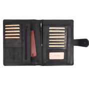 Benthill Arbeitsmappe A5 Echt Leder | Konferenzmappe aus echtem Leder | Reißverschluss Schreibmappe | Dokumentenmappe - Organizer